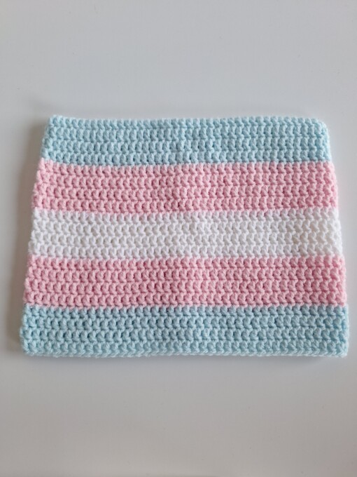 Gehaakte muts 'Transgender flag'