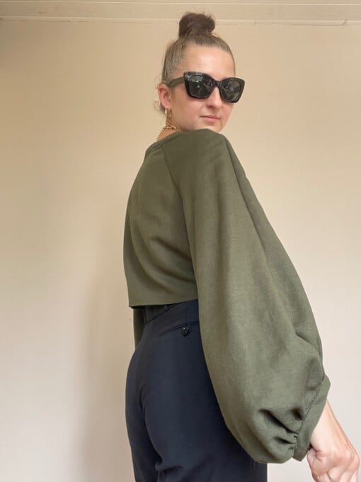 Bloes, linnen-viscose