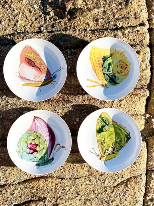 Farfalla - Piatti Fondi- Set van 4 diepe borden