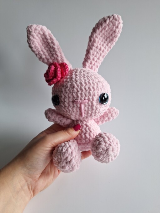 Gehaakte knuffel 'Pink bunny'