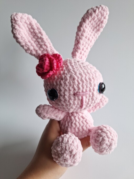 Gehaakte knuffel 'Pink bunny'
