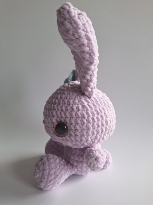 Gehaakte knuffel 'Purple bunny'