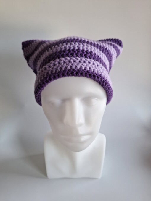Gehaakte muts 'Purple & Lilac'