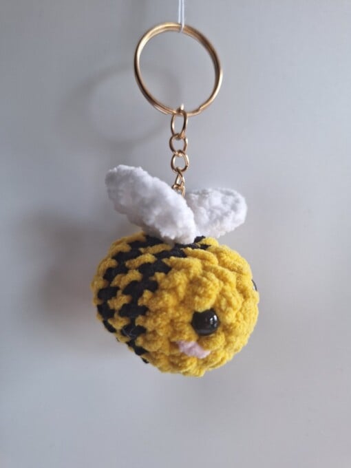 Gehaakte sleutelhanger 'Original bee'