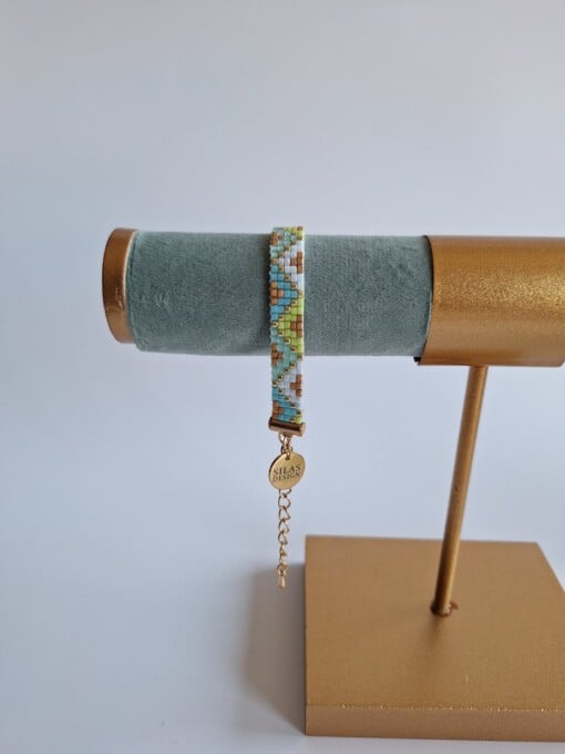 Geweven kralen armband 'Boho-chic zigzag'