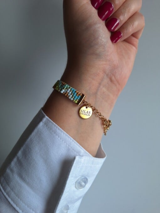 Geweven kralen armband 'Boho-chic zigzag'
