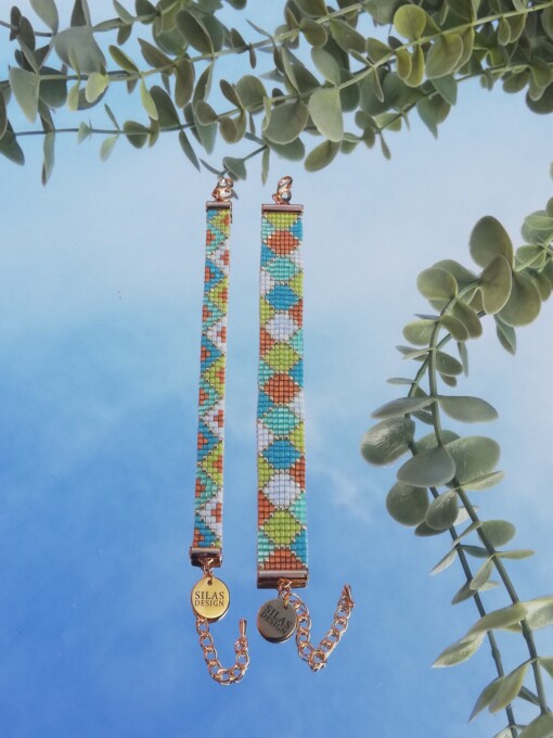 Geweven kralen armband 'Boho-chic zigzag'