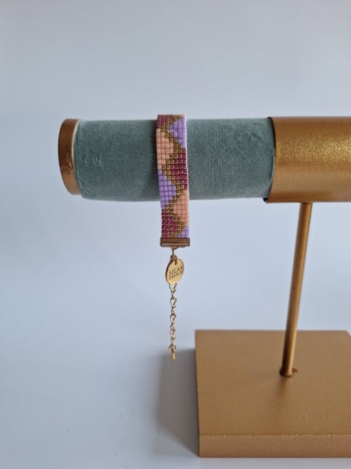 Geweven kralen armband 'Candy braid'