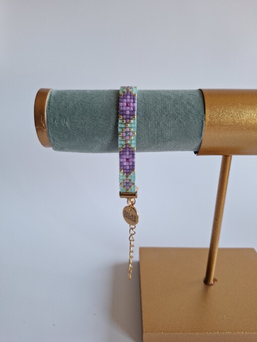 Geweven kralen armband 'Magic carpet'