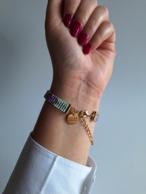 Geweven kralen armband 'Magic carpet'