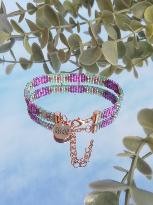 Geweven kralen armband 'Magic carpet'