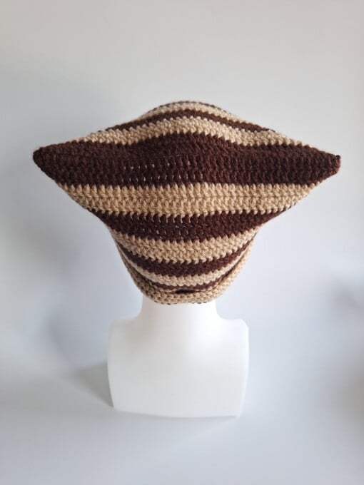 Gehaakte muts 'Brown & tan'