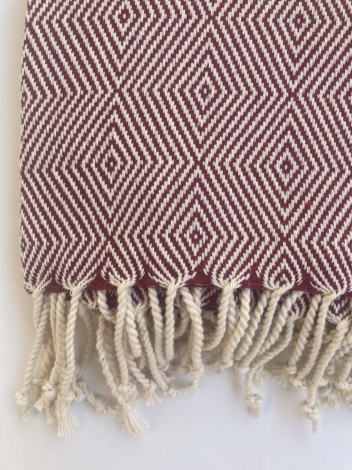 Hamamdoek - lykos - bordeaux - 100x180 cm