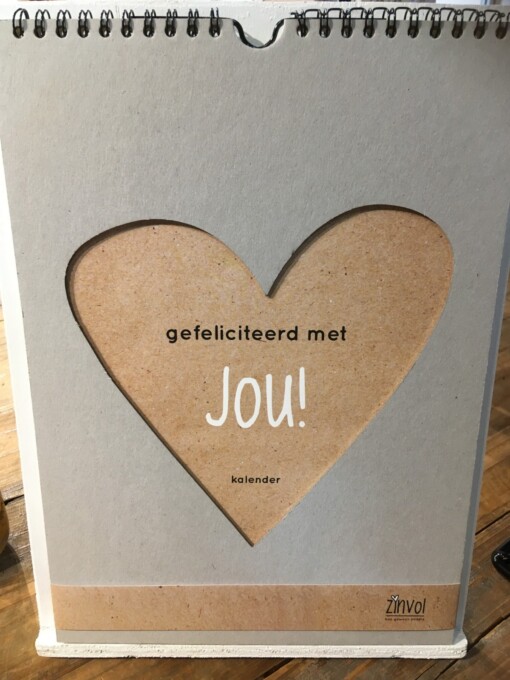 Zinvol verjaarskalender 'GEFELICITEERD met JOU!' of 'KnUS'