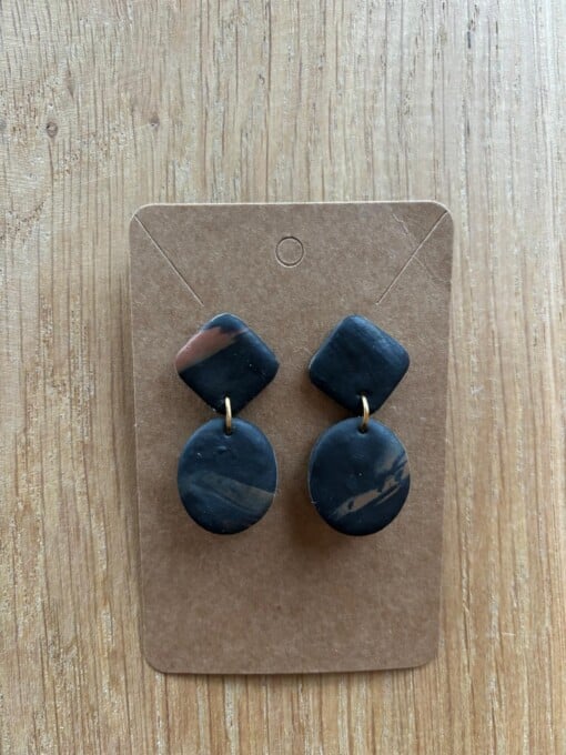 Oorbellen | Duo donker