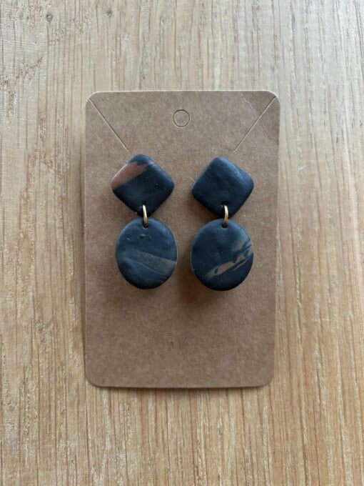 Oorbellen | Duo donker