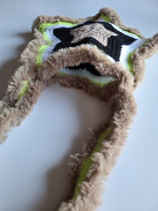 Gehaakte tas 'Lime star'