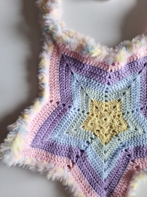 Gehaakte tas 'Pastel star'