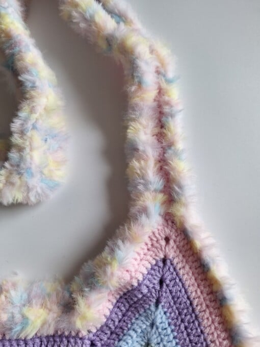 Gehaakte tas 'Pastel star'