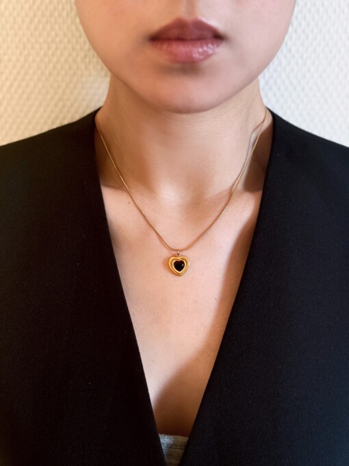 Origineel ontwerp | Gouden Hart Ketting | dik 18k verguld