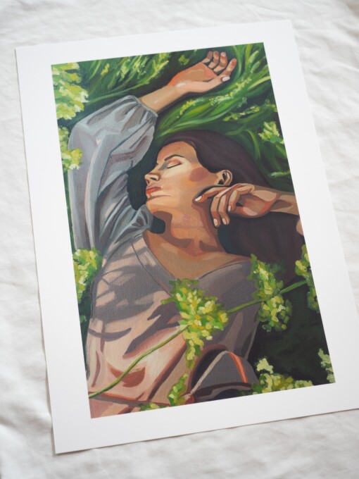 Print serenity in the grass