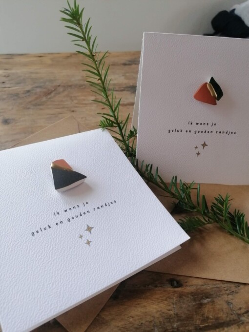 Wenskaart kintsugi gelukspin