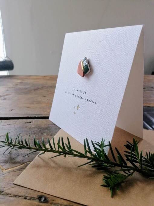 Wenskaart kintsugi gelukspin