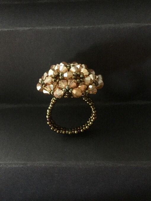 Bloemenmand ring - Honingschuim