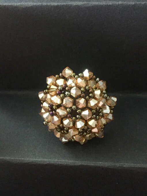 Bloemenmand ring - Honingschuim