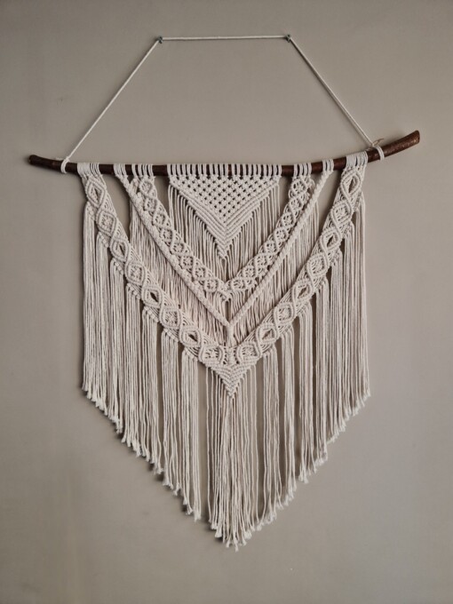 Handgemaakte boho macrame muurhanger