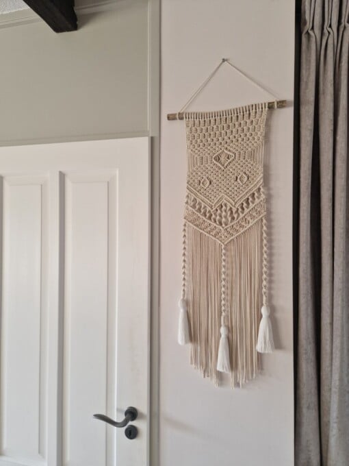 Handgemaakte macrame muurhanger