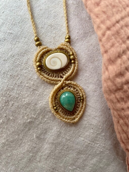 Macrame zomerse ketting handgemaakt