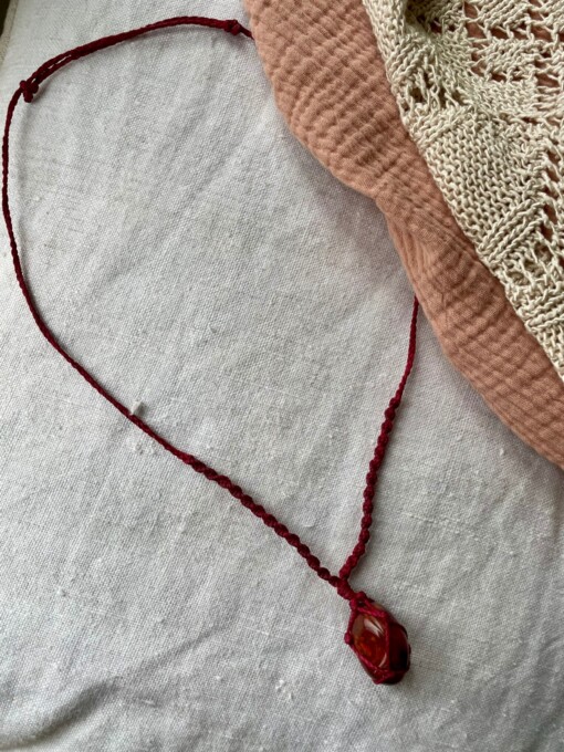 Simpele macrame edelsteen kettingen handgemaakt