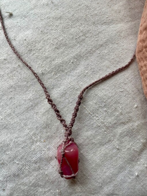 Simpele macrame edelsteen kettingen handgemaakt