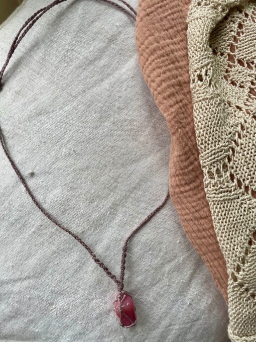 Simpele macrame edelsteen kettingen handgemaakt