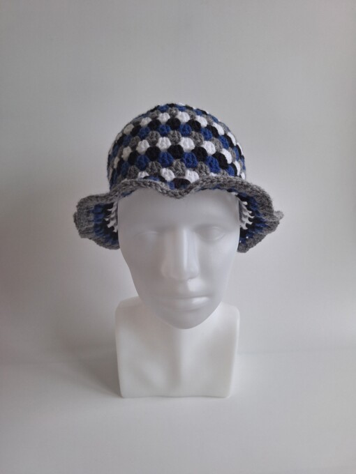 Gehaakte bucket hat 'Night sky'