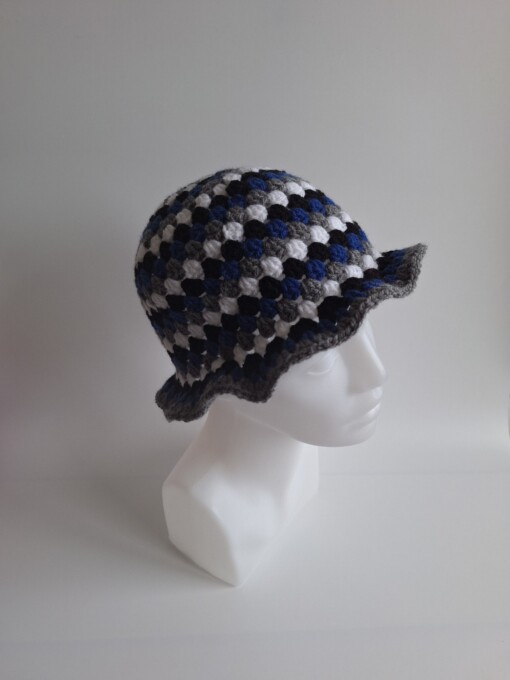 Gehaakte bucket hat 'Night sky'