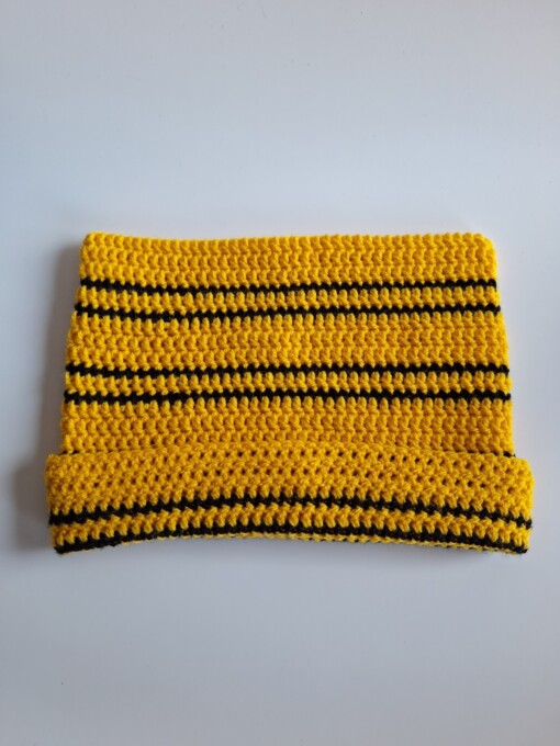 Gehaakte muts 'Harry Potter Hufflepuff house'