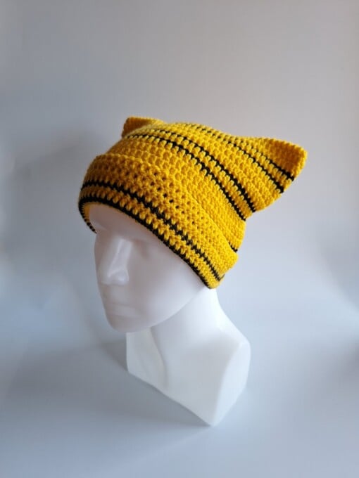 Gehaakte muts 'Harry Potter Hufflepuff house'