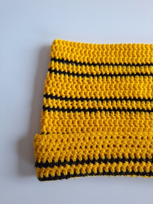 Gehaakte muts 'Harry Potter Hufflepuff house'