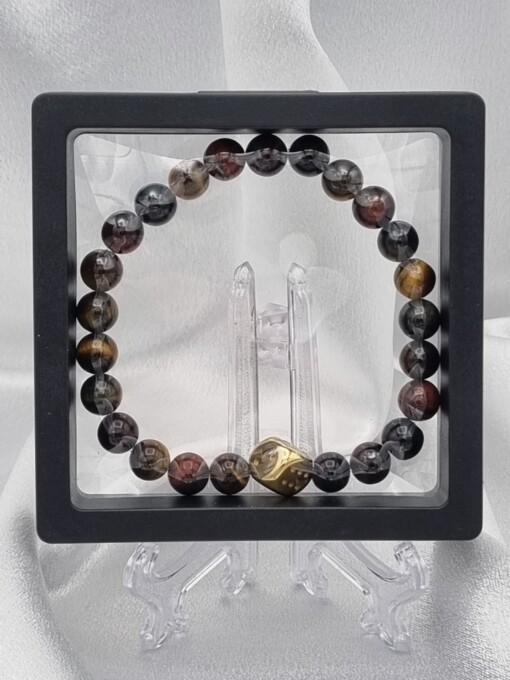 Handgemaakte herenarmband Tijgeroog