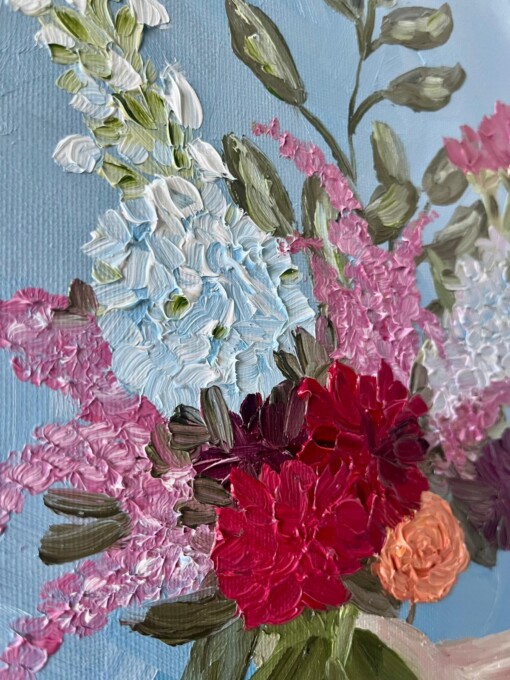 Schilderij "I can buy myself flowers" - origineel kunstwerk in olieverf