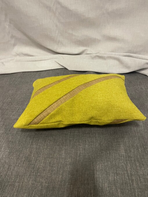 Kussenhoes voor binnen of buiten streep geel met beige