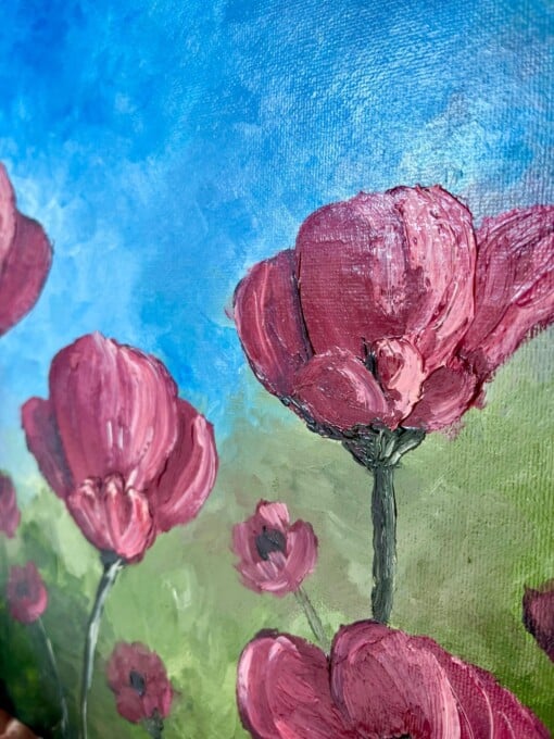 Schilderij "Poppy" - origineel kunstwerk in olieverf