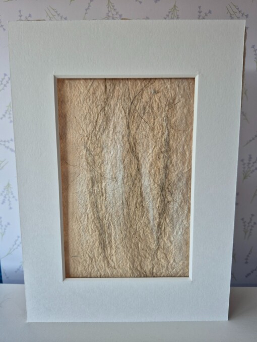 Poster gemaakt van handgeschept papier met bamboe en hennep (inclusief passe-partout)