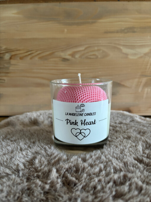 Roze hartkaars met Ayurveda geur
