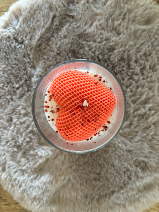 Roze hartkaars met Ayurveda geur