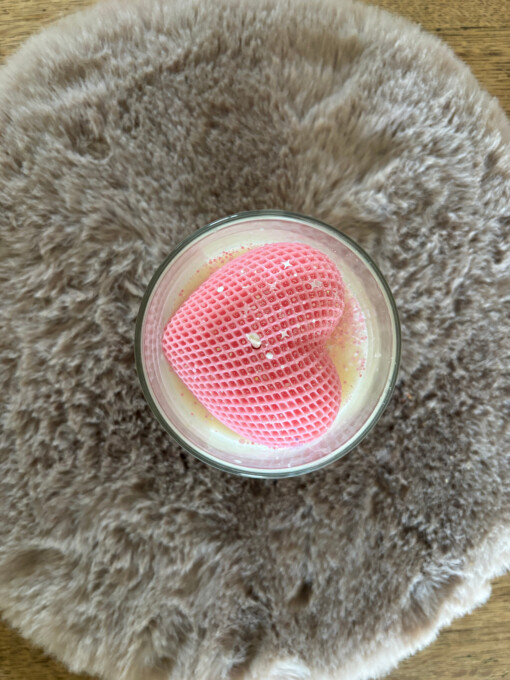 Roze hartkaars met Ayurveda geur