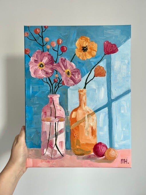 Schilderij “Here comes the sun” - origineel kunstwerk van olieverf