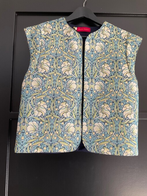 Dames gilet blauw/groen